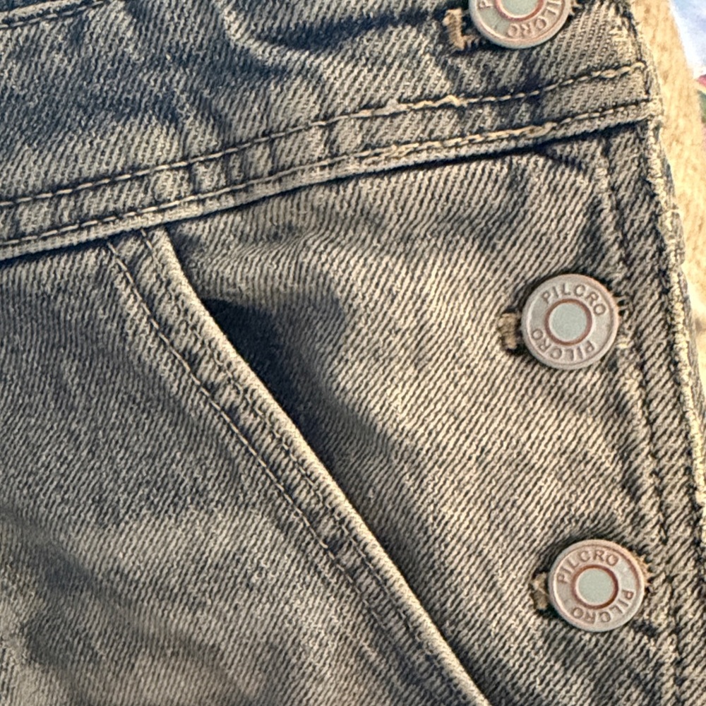 Pilcro anthologie Blue Denim cut off short overalls - Picture 5 of 5